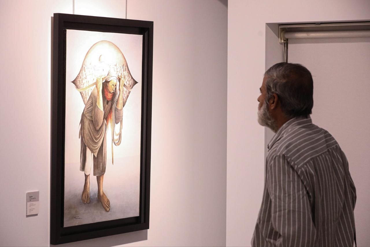 نمایشگاه «نقاش سرزمین زخمی» افتتاح شد؛ راز ماندگاری آثار نقاش فلسطینی